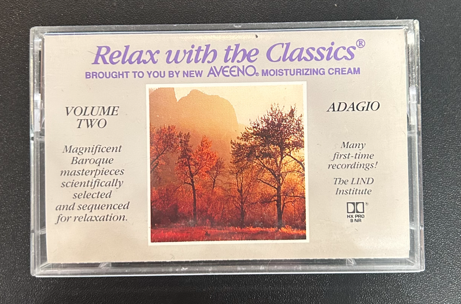 Various ‎– Relax With The Classics, Volume Two, Adagio - Used Cassette 1987 Lind Institute Tape - Classical