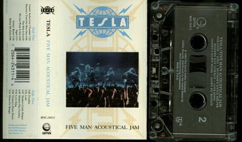 Tesla – Five Man Acoustical Jam - Used Cassette Geffen 1990 Tape - Rock