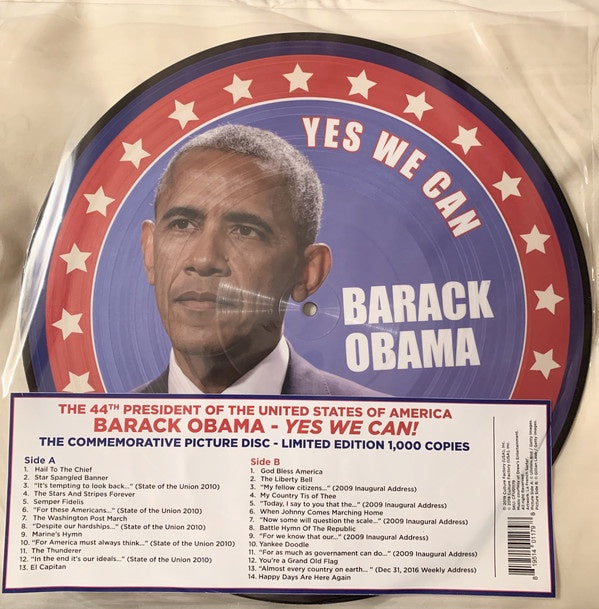 Barack Obama ‎– Yes We Can - New Lp Record 2020 Culture Factory USA Picture Disc Vinyl - Spoken Word / Speech