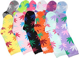 Women's Set of 3 Weed Leaf Fashion Socks - Shuga Records