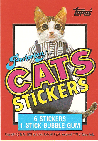 (1) One Pack - New Topps CATS Trading Card StickerS - 6 Cards Stickers - Shuga Records