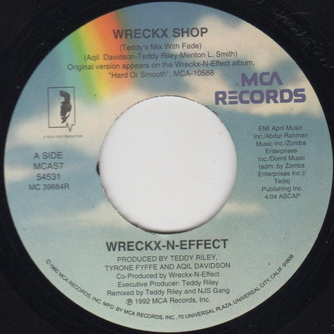 Wreckx-N-Effect ‎– Wreckx Shop MINT- 7" Single 45rpm 1992 MCA USA - Hip Hop / Electro - Shuga Records