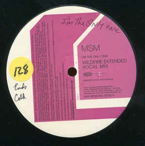 MSM ‎– I'm The Only One - VG+ 12" Single Record 2001 Epic Vinyl - House