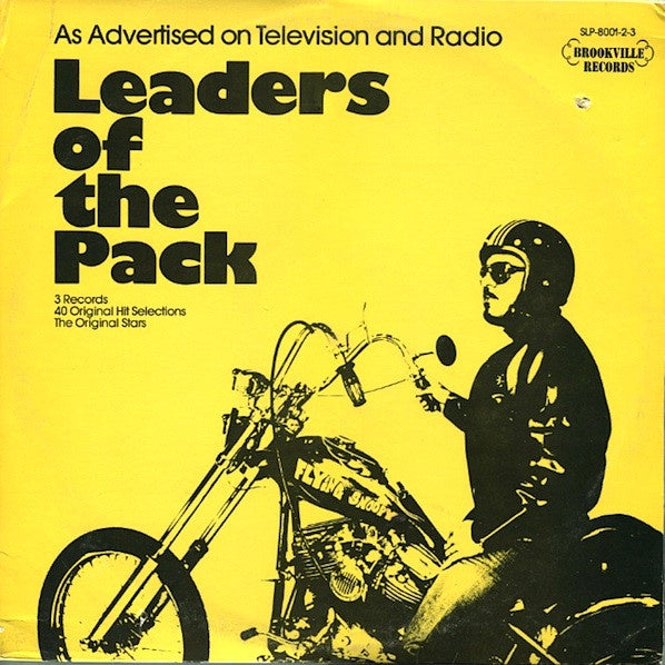 Various ‎– Leaders Of The Pack - VG+ 3 Lp Record 1975 USA Vinyl - Rock & Roll / Doo Wop - Shuga Records