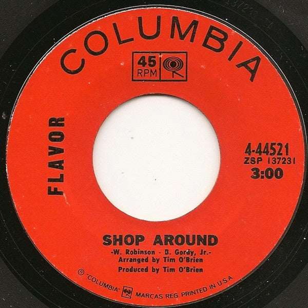 Flavor ‎– Sally Had A Party / Shop Around - VG+ 7" Single Used 45rpm 1968 Columbia USA - Rock - Shuga Records