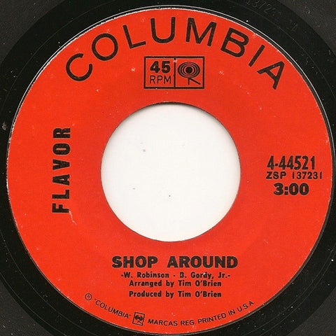 Flavor ‎– Sally Had A Party / Shop Around - VG+ 7" Single Used 45rpm 1968 Columbia USA - Rock - Shuga Records