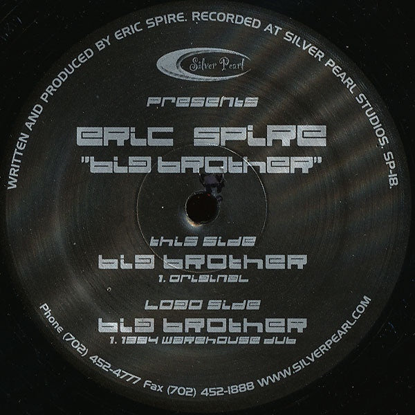 Eric Spire ‎– Big Brother - New 12" Single Record 2003 Silver Pearl USA Vinyl - Acid House / Tech House - Shuga Records