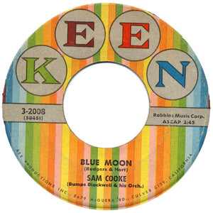 Sam Cooke ‎– Blue Moon / Love You Most Of All - VG 7" Single Used 45rpm 1958 Keen USA - Soul - Shuga Records