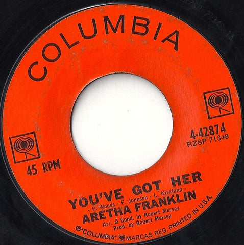 Aretha Franklin ‎– You've Got Her / Skylark - VG  7" Single 45rpm 1963 Columbia US - Soul - Shuga Records