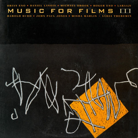 Brian Eno ‎/ Daniel Lanois / Roger Eno / Laraaji & More – Music For Films III - VG+ Lp Record 1988 Opal USA Vinyl - Electronic / Ambient / Experimental