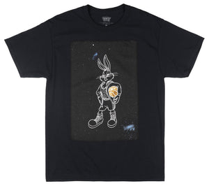 Looney Tunes - Men's Black Space Jam Bugs Bunny Basketball T-Shirt - Shuga Records