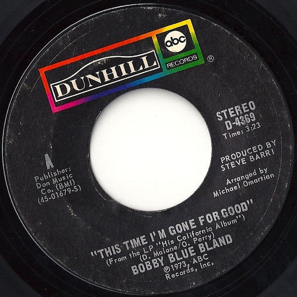 Bobby Blue Bland ‎– This Time I'm Gone For Good / Where Baby Went