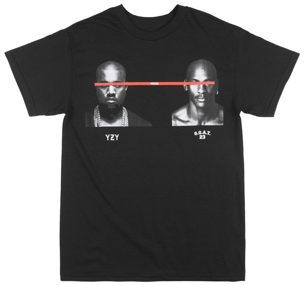 Men's Black Kanye West vs Michael Jordan 'Yeezy vs G.O.A.T.