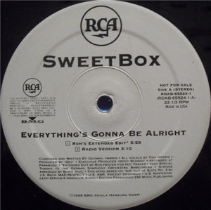 Sweetbox ‎– Everything's Gonna Be Alright - MINT- 1998 12" Single RCA Promo USA - Hip Hop - Shuga Records