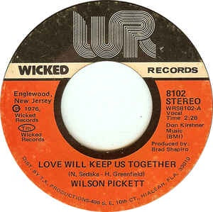 Wilson Pickett ‎– Love Will Keep Us Together - VG+ 7" 45 Single Record 1976 USA Vinyl - Soul