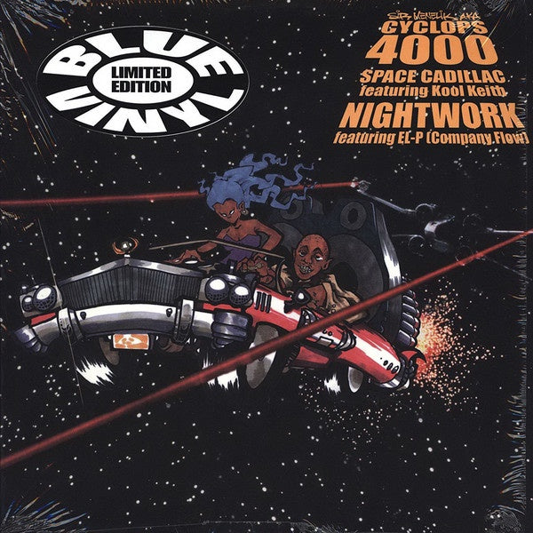 Sir Menelik AKA Cyclops 4000 ‎– Space Cadillac / Nightwork - VG+ 12