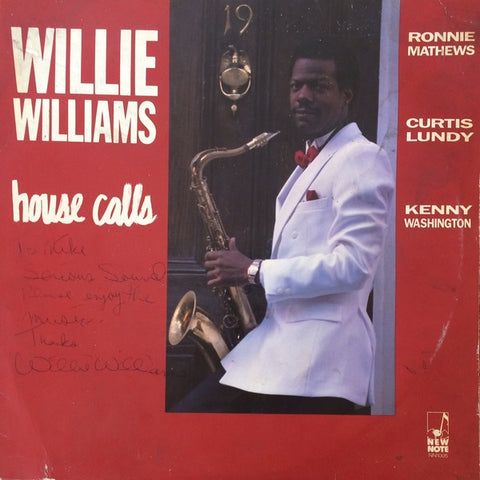 Willie Williams – House Calls - Mint- Lp Record 1987 USA Original Vinyl - Jazz