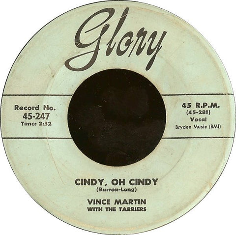 Vince Martin With The Tarriers ‎- Cindy, Oh Cindy / Only If You Praise The Lord - VG+ 7" Single 45 RPM 1956 USA - Folk - Shuga Records