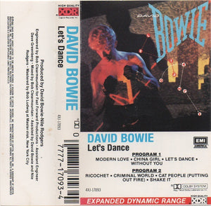 David Bowie ‎– Let's Dance - Used Cassette 1983 EMI Tape - Rock / Pop - Shuga Records